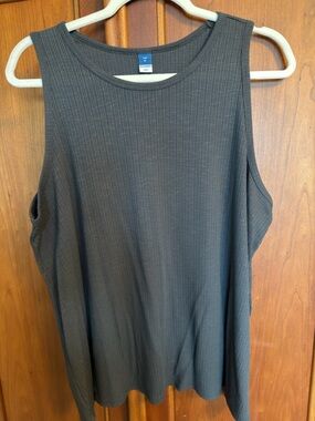 Old Navy Charcoal Ribbed Tank Top